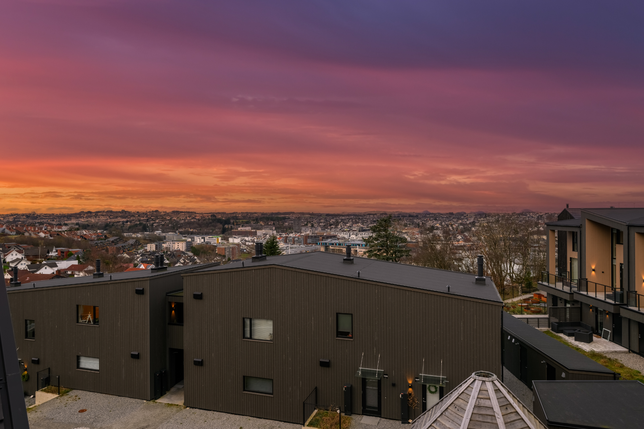 Kveld Takterrasse Utsikt